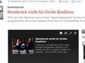 Steinbrück wirbt für Große Koalition